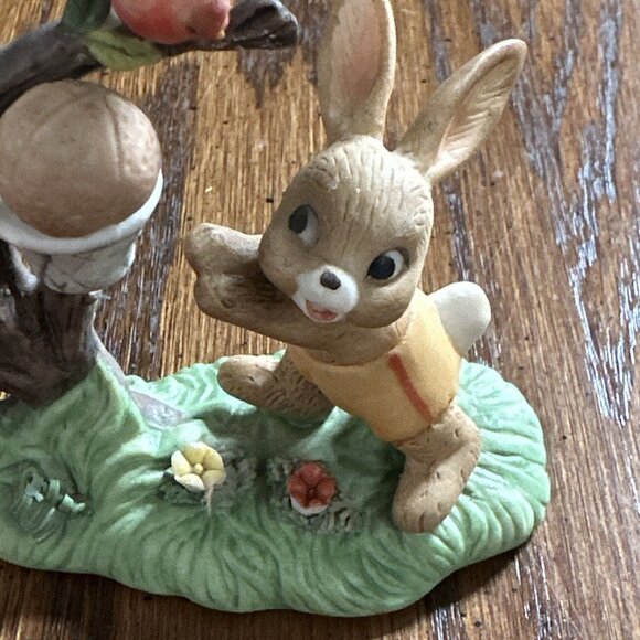 NAPCO Figurine Vintage Rabbit Bunny Forest Friends “Little Pro” Basketball - Picture 6 of 6